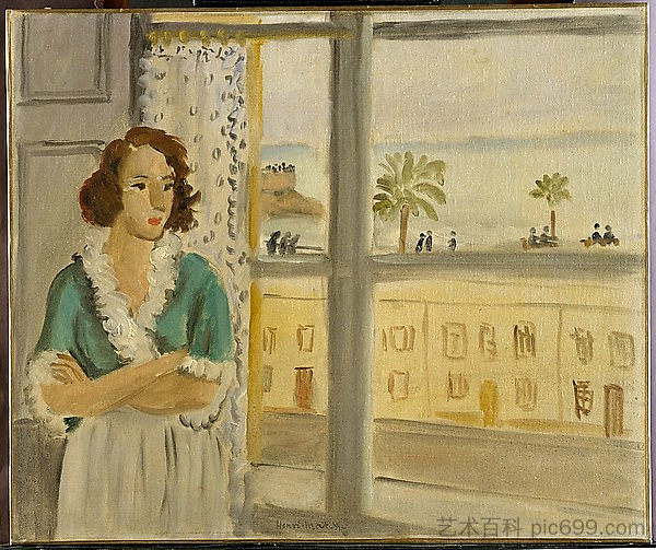 窗边的女孩 Girl by a Window (1921)，亨利·马蒂斯