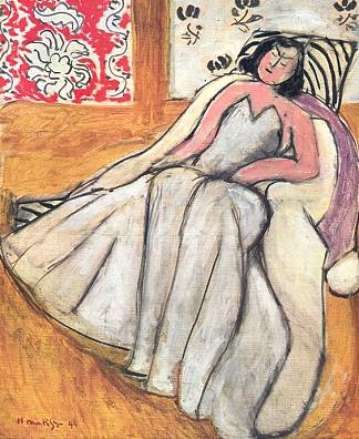 穿皮大衣的女孩 Girl with a Fur Coat (1944)，亨利·马蒂斯