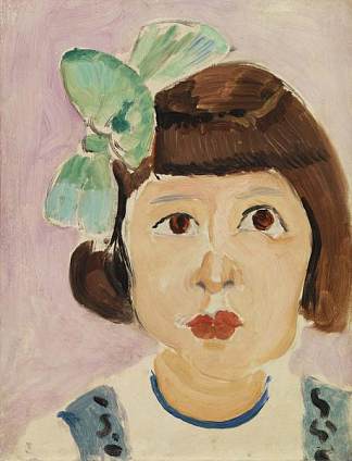 一个年轻女孩的头 Head of a Young Girl (1917)，亨利·马蒂斯