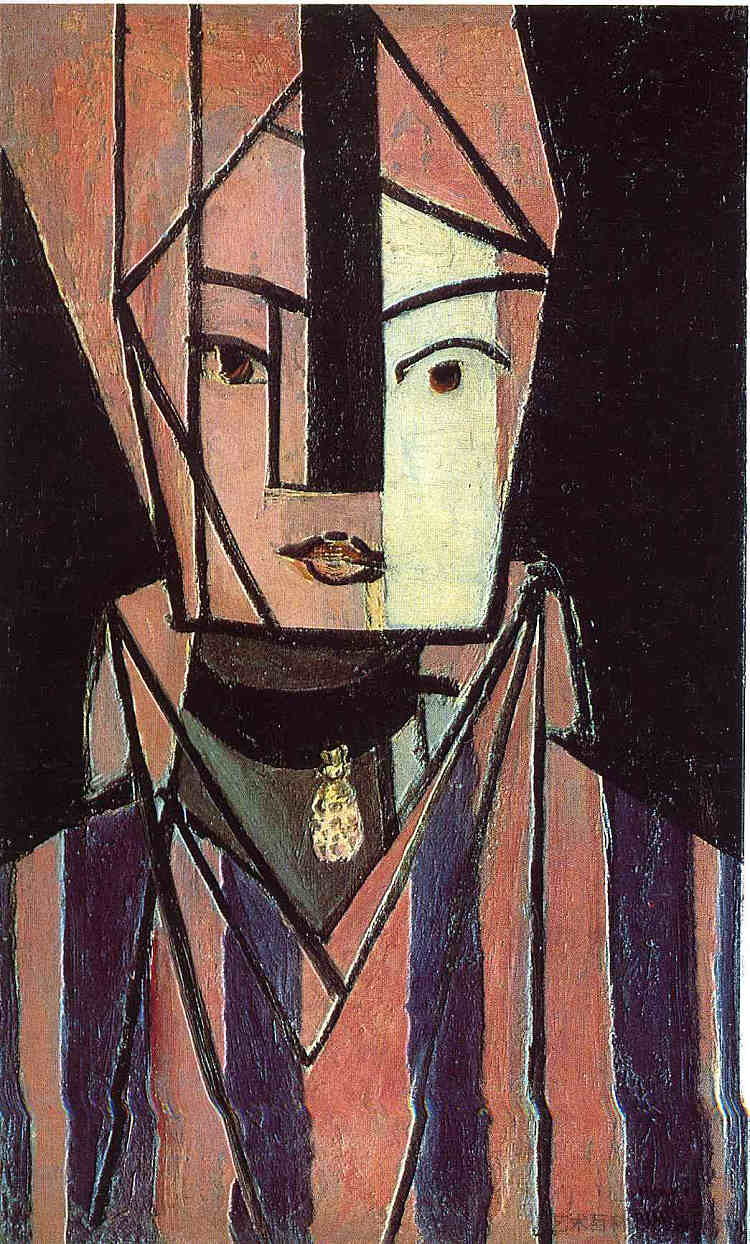 白色和粉红色的头部 White and Pink Head (1914 - 1915)，亨利·马蒂斯