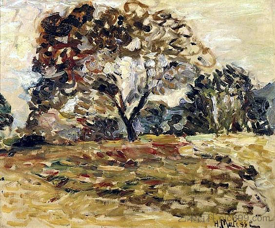 科西嘉的风景 Landscape of Corsica (1898)，亨利·马蒂斯