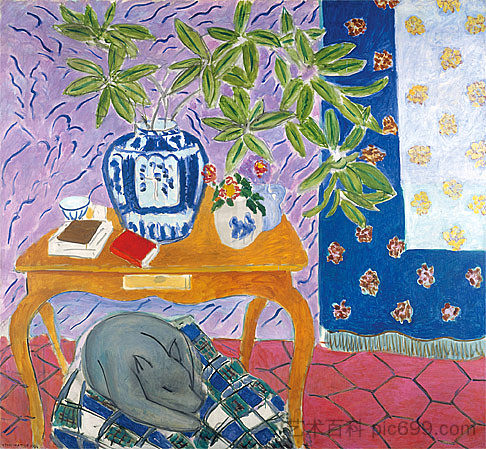 狗的室内装饰 Interior with a Dog (1934),亨利·马蒂斯