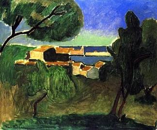 科利乌尔的景观 Landscape at Collioure III (1907)，亨利·马蒂斯