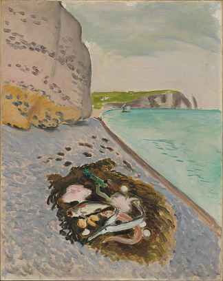 有鱼的大悬崖 Large Cliff with Fish (1920)，亨利·马蒂斯