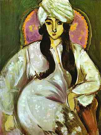 戴白头巾的劳瑞特 Laurette in a White Turban (1917)，亨利·马蒂斯