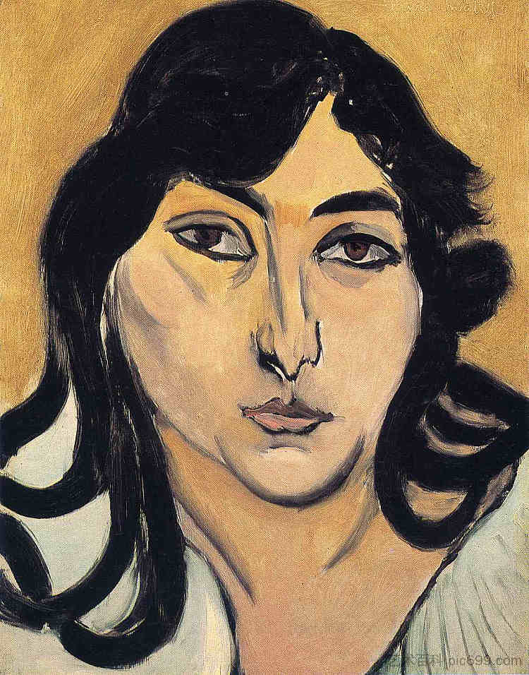 长头发的劳瑞特 Laurette with Long Locks (1917),亨利·马蒂斯
