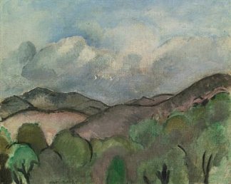 尼斯的秃山 Le Mont Chauve À Nice (1918)，亨利·马蒂斯