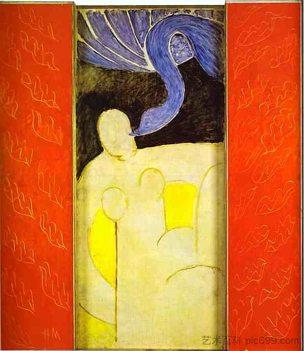 丽达和天鹅 Leda and the Swan (1945)，亨利·马蒂斯