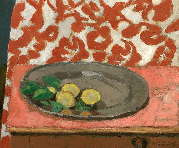 锡盘上的柠檬 Lemons on a Pewter Plate (1926 - 1929)，亨利·马蒂斯