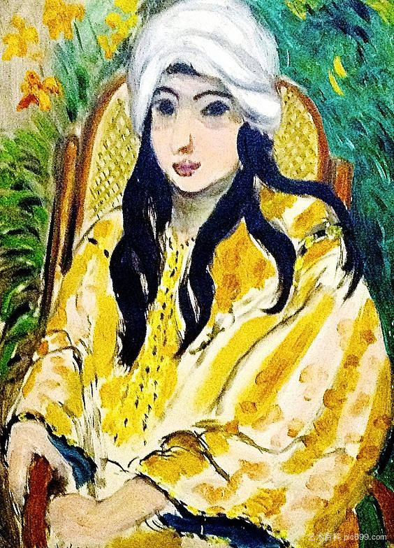 戴头巾的洛蕾特 Lorette in a Turban (1917)，亨利·马蒂斯