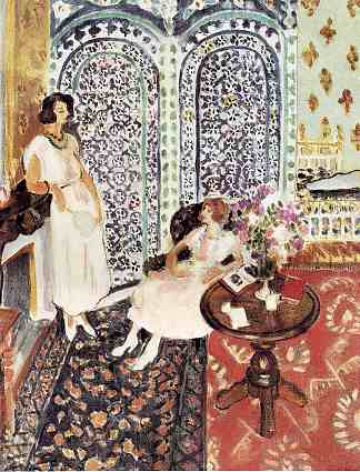 摩尔人的屏幕上 Moorish Screen (1921)，亨利·马蒂斯