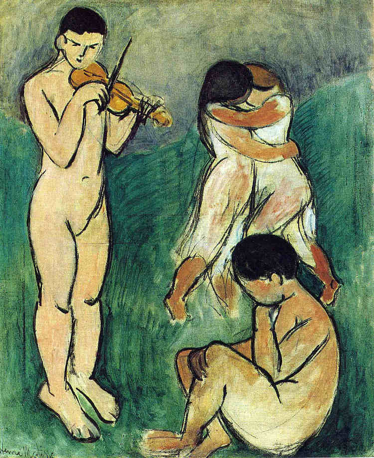 音乐（素描） Music (Sketch) (1907)，亨利·马蒂斯
