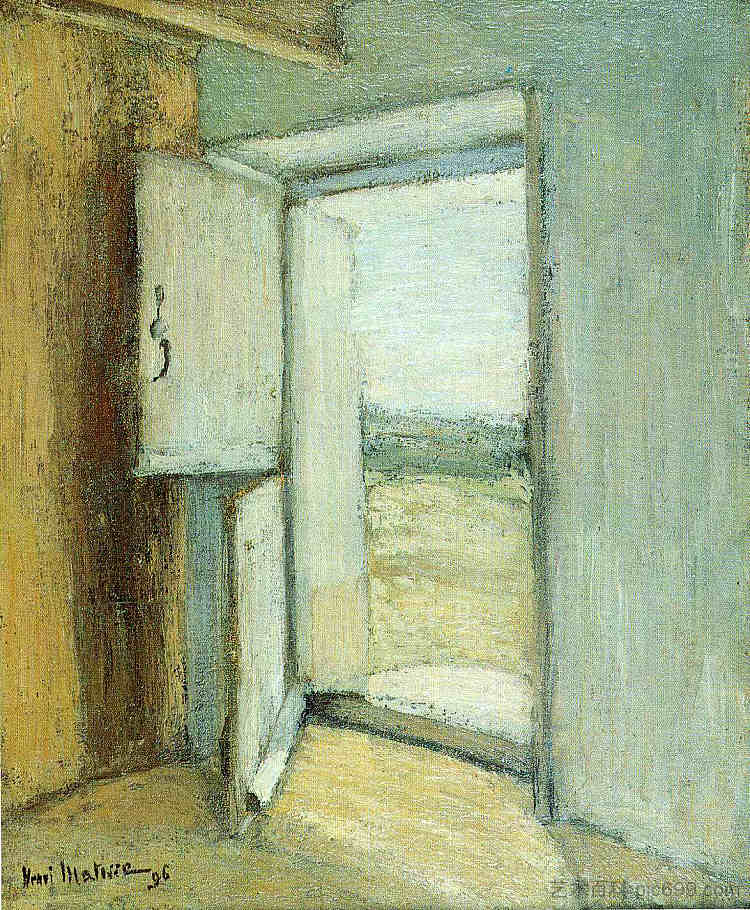 开门，布列塔尼 Open Door, Brittany (1896)，亨利·马蒂斯