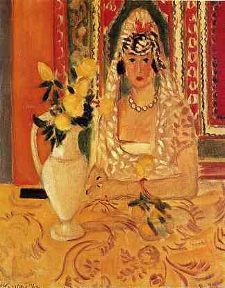 捧花的西班牙女人 Spanish Woman with Flowers，亨利·马蒂斯