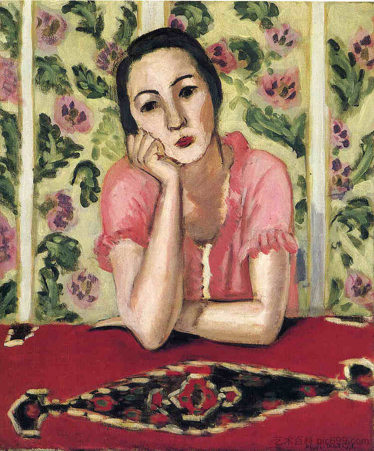 粉红色的衬衫 Pink Blouse (1924; Nice,France ),亨利·马蒂斯