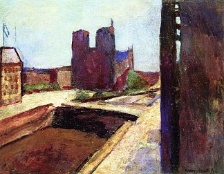 紫罗兰墙的巴黎圣母院 Notre Dame with Violet Walls (1902)，亨利·马蒂斯
