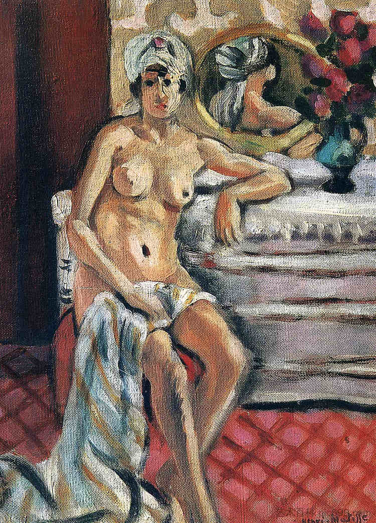 戴着头巾的裸体 Nude in a Turban (1922)，亨利·马蒂斯