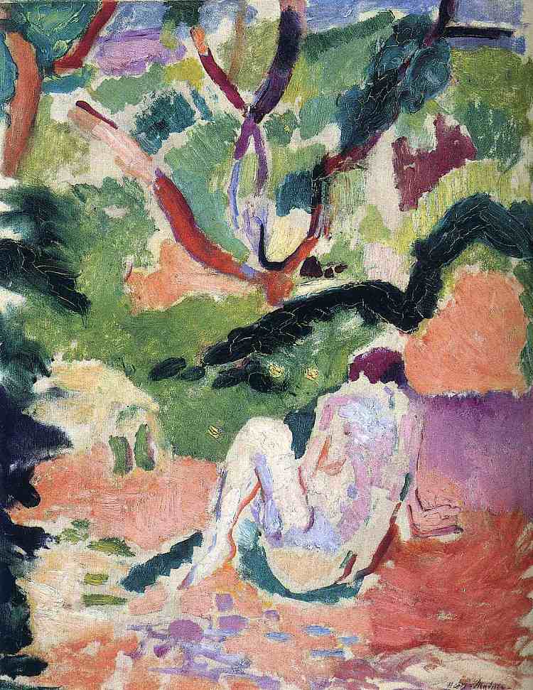 木头里的裸体 Nude in a Wood (1906)，亨利·马蒂斯