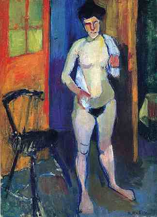 裸体与白毛巾 Nude with a White Towel (1902 – 1903)，亨利·马蒂斯