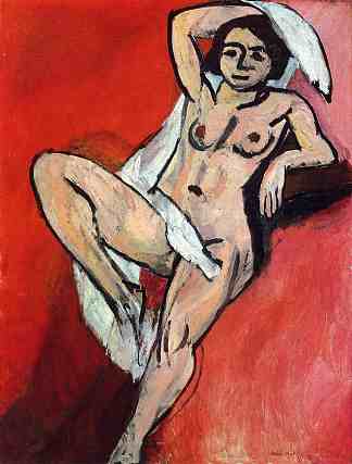 戴围巾的裸体 Nude with a Scarf (1909; France                     )，亨利·马蒂斯