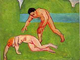 仙女和色狼 Nymph and Satyr (1909)，亨利·马蒂斯