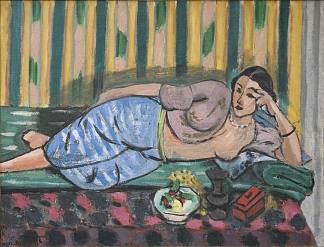 红色框中的奥达利斯克 Odalisque Au Coffret Rouge (1927)，亨利·马蒂斯