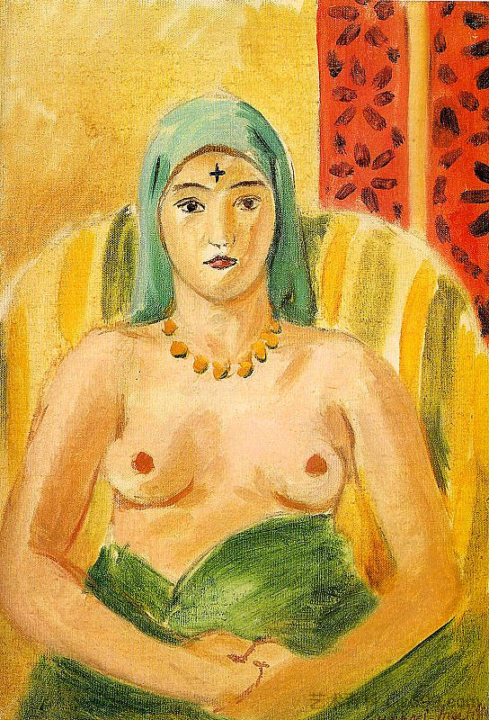 奥达利斯克，半长（塔图） Odalisque, Half-Length (The Tatoo) (1923)，亨利·马蒂斯