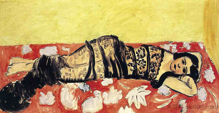 宫女 Odalisque (1918)，亨利·马蒂斯