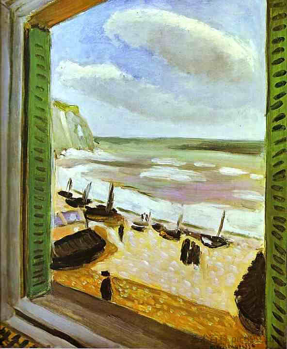 在科利乌尔打开窗户 Open Window at Collioure,亨利·马蒂斯