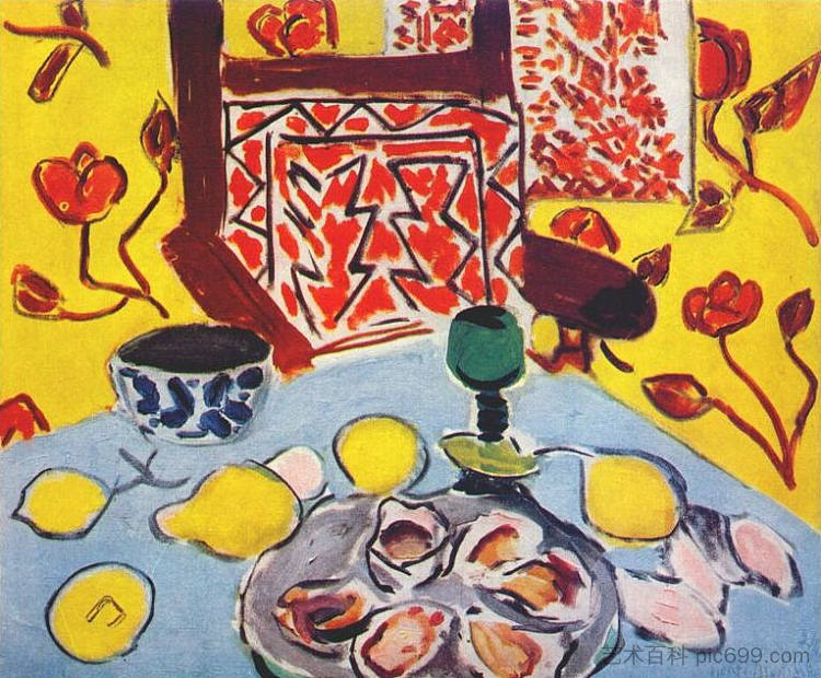 Oysters and Wooden Armchair Oysters and Wooden Armchair (1943),亨利·马蒂斯