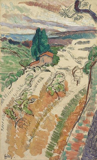 风景，圣特罗佩 Paysage, St. Tropez (1904)，亨利·马蒂斯
