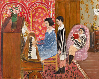 钢琴 The piano (1924)，亨利·马蒂斯