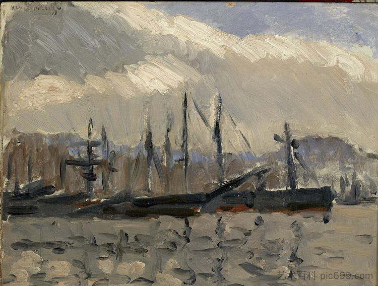 瑟堡港 Port De Cherbourg (1918)，亨利·马蒂斯