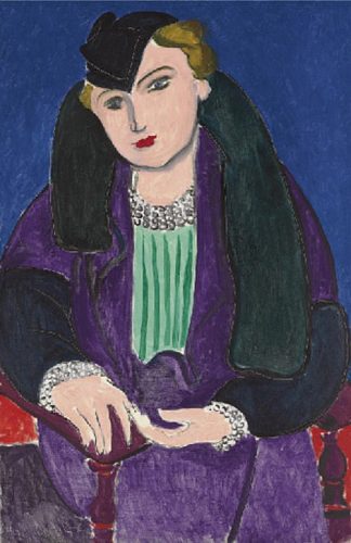 蓝大衣肖像 Portrait at Blue Coat (1935)，亨利·马蒂斯