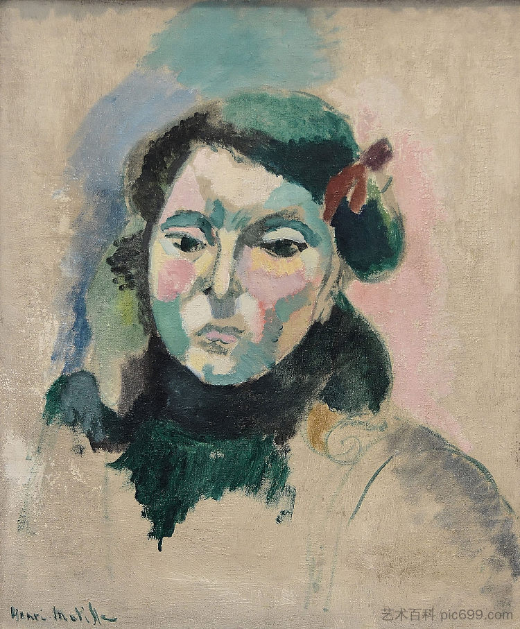 玛格丽特的肖像 Portrait De Marguerite (1907),亨利·马蒂斯