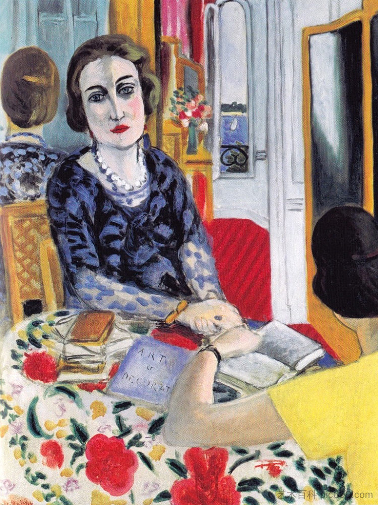 古尔高男爵夫人的肖像 Portrait of Barones Gourgaud (1924),亨利·马蒂斯