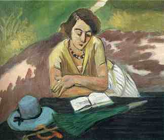 《带阳伞的女人 Reading Woman with Parasol (1921)，亨利·马蒂斯