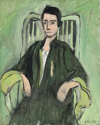 蕾妮，绿色和谐 Renée, Green Harmony (1923)，亨利·马蒂斯