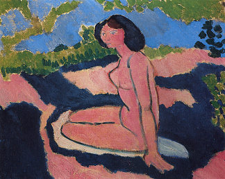 粉红色裸体，或坐着的裸体 Pink Nude, or Seated Nude (1909)，亨利·马蒂斯