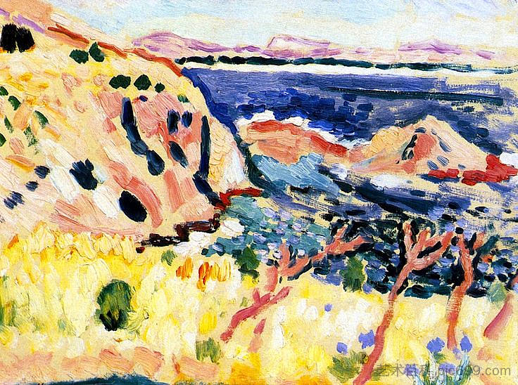 海景 Seascape (c.1905)，亨利·马蒂斯