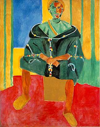 坐着的里菲安 Seated Riffian (1912 – 1913)，亨利·马蒂斯