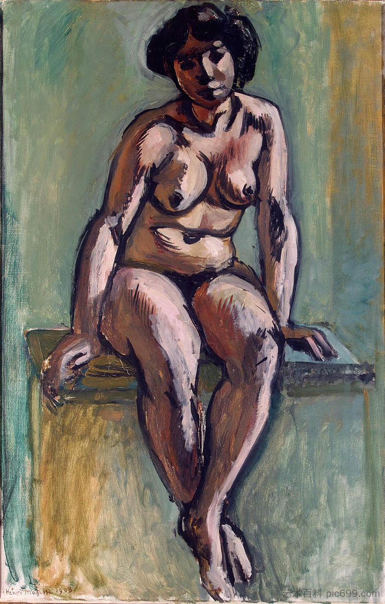 坐着的女人 Seated Woman (1908),亨利·马蒂斯