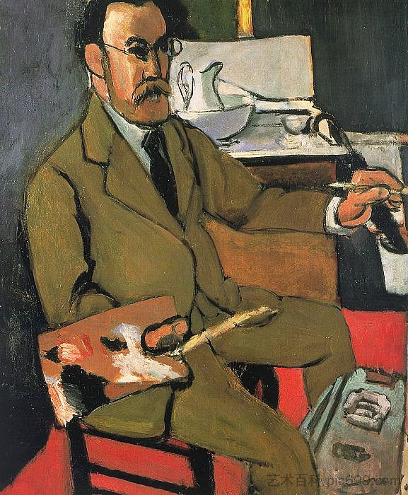 自画像 Self Portrait (1918)，亨利·马蒂斯