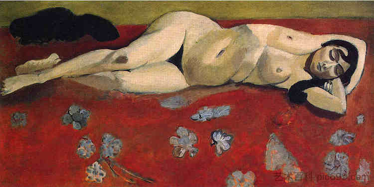 洛雷特斜倚 Lorette Reclining (1917),亨利·马蒂斯