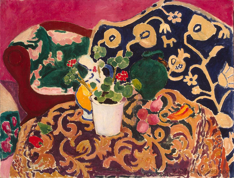 西班牙静物 Spanish Still Life (1911)，亨利·马蒂斯