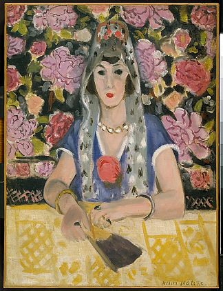 蓝色西班牙女人和谐 Spanish Woman Harmony in Blue (1923)，亨利·马蒂斯
