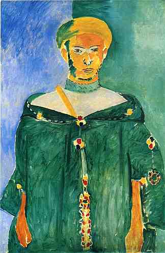 绿色的站立摩洛哥人（站立的里菲安） Standing Moroccan in Green (Standing Riffian) (1913)，亨利·马蒂斯