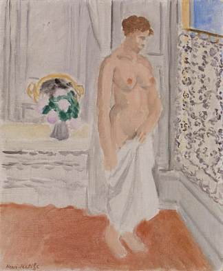 裸体站在窗边 Standing Nude near Window (1919)，亨利·马蒂斯