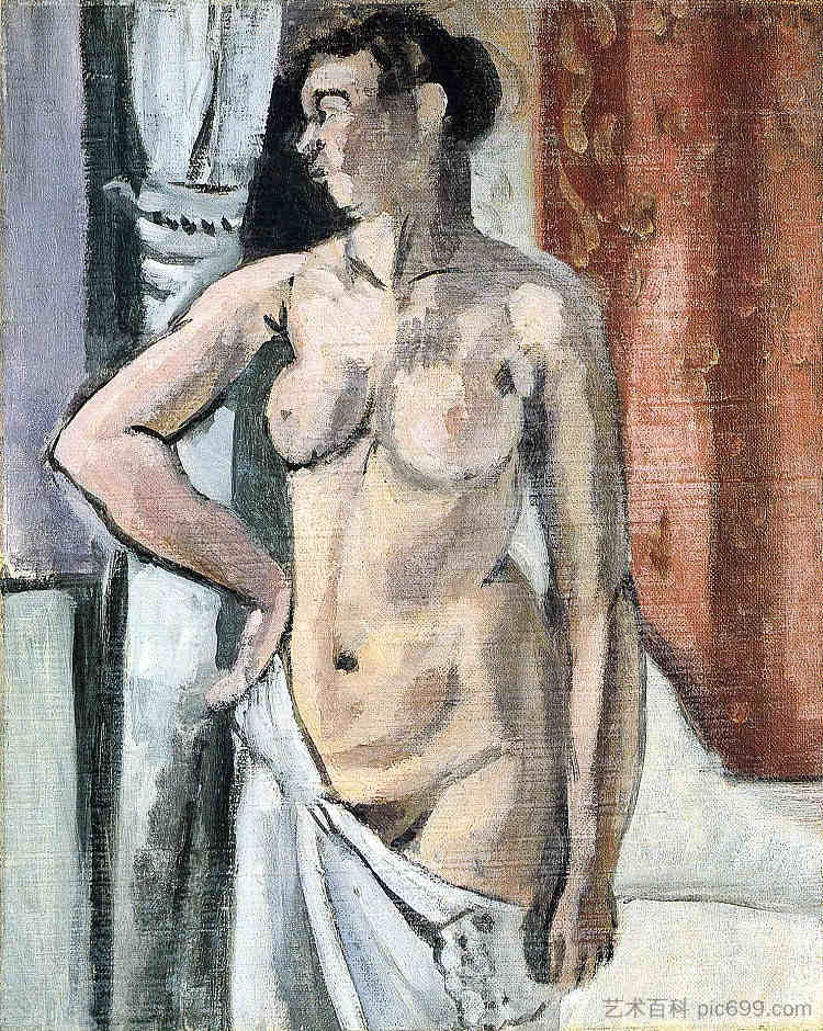 站在裸体 Standing Nude,亨利·马蒂斯