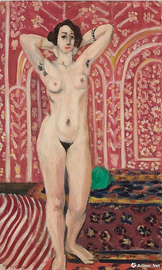站立的奥达利斯克，裸体 Standing Odalisque, Nude (1923)，亨利·马蒂斯